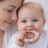 BabyOno hryzátko – RING, silikónový krúžok, béžový 825/04
