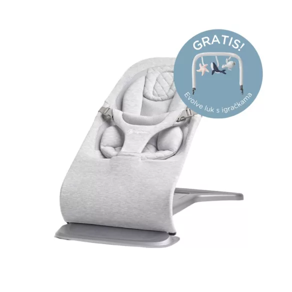 Ergobaby Evolve 3 v 1 relaxačné kreslo – Light Grey / Svetlošedá