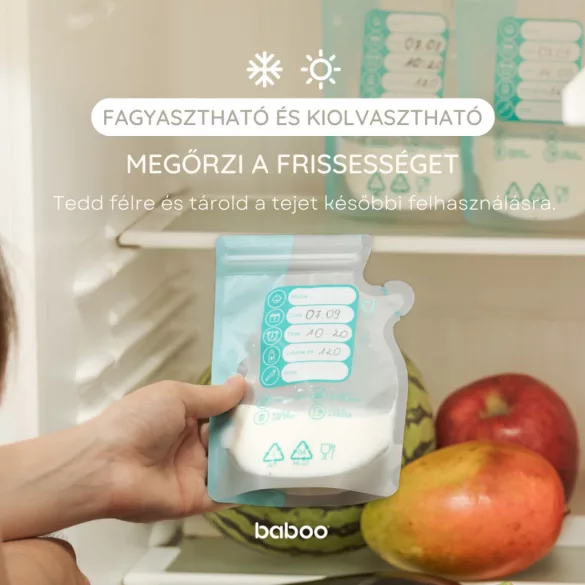 Baboo mraziteľné vrecká na materské mlieko, 25 ks