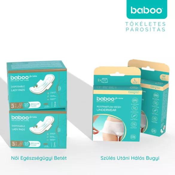 Baboo sieťované nohavičky po pôrode, 2 ks, M