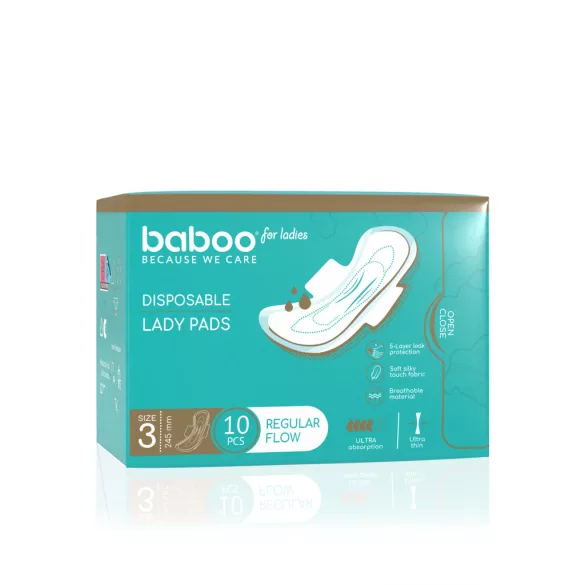 Baboo hygienické vložky, 10 ks, 245 mm