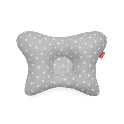   Detský vankúš Scamp proti plochému hlavičke /LittleHeartWhiteGrey