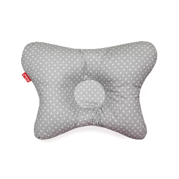 Detský vankúš Scamp proti plochému hlavičke /LittleGreyStarsDots