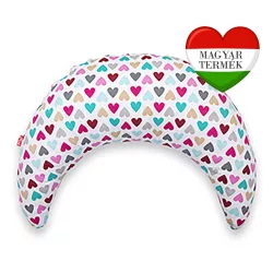   Scamp polmesiacový dojčiaci vankúš s bavlneným plátnovým poťahom /ColorfulHeart