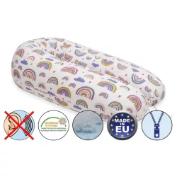   Scamp tvarovateľný univerzálny dojčiaci vankúš s bavlneným poťahom /Rainbow RedYellow