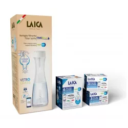   Laica GlasSmart 1,1-litrová sklenená fľaša s filtrom na vodu s 1 ks filtračným diskom
