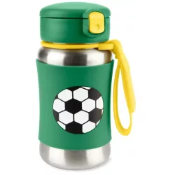 Skip Hop Spark Nerezová fľaša so slamkou – Futbal