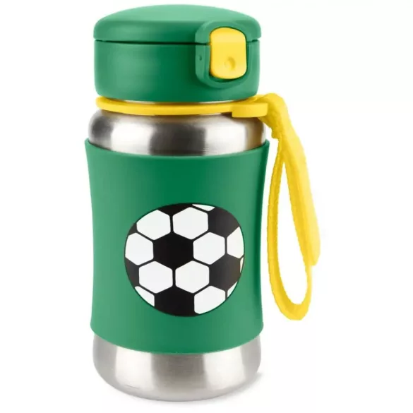 Skip Hop Spark Nerezová fľaša so slamkou – Futbal