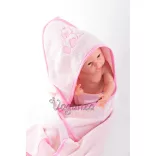 Vaganza Vyšívaná kúpeľňová osuška 110×110 – Ružová/Pink/Kačička