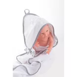 Vaganza Vyšívaná kúpeľňová osuška 110×110 – Biela/Šedá/Medvedík (Viac vzorov)