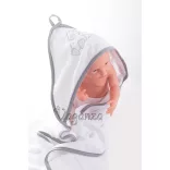 Vaganza Vyšívaná kúpeľňová osuška 110×110 – Biela/Šedá/Kačka