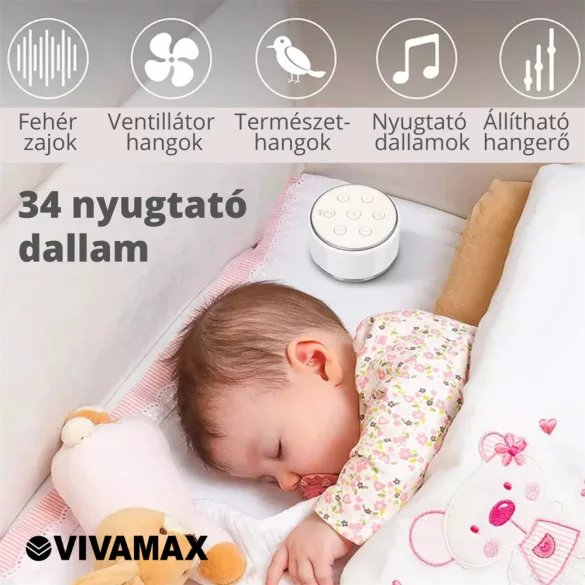 Vivamax Nature&Relax „Compact“ zariadenie na zvukovú a melódiovú terapiu (biely šum)