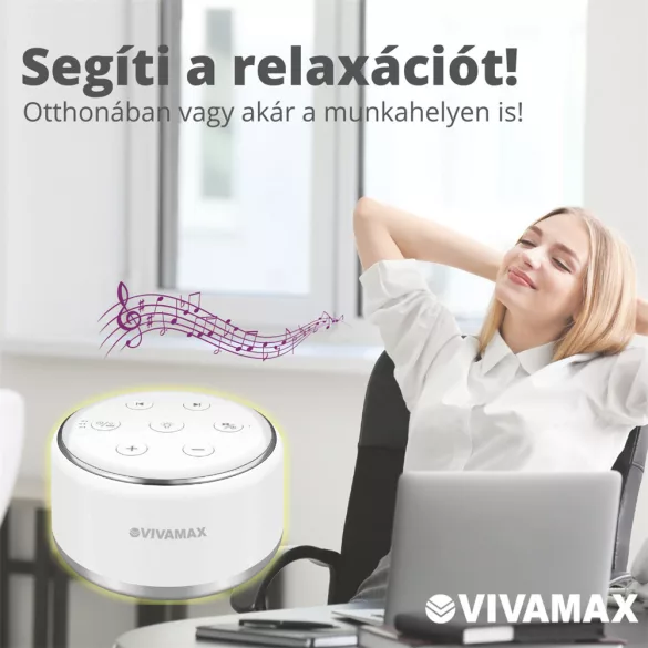 Vivamax Nature&Relax „Compact“ zariadenie na zvukovú a melódiovú terapiu (biely šum)