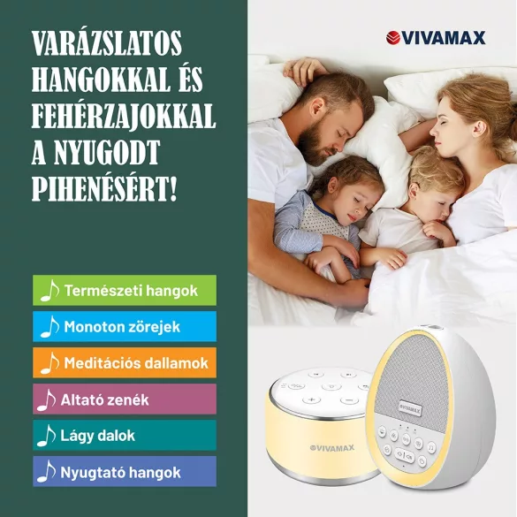 Vivamax Nature&Relax „Compact“ zariadenie na zvukovú a melódiovú terapiu (biely šum)