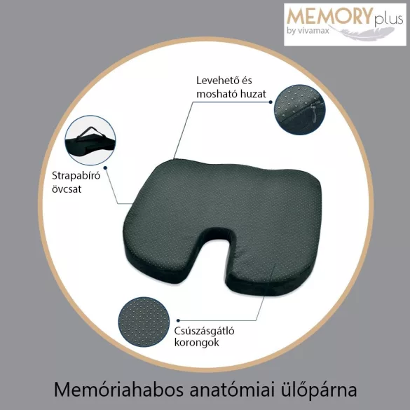 Vivamax Anatomický sedací vankúš z pamäťovej peny