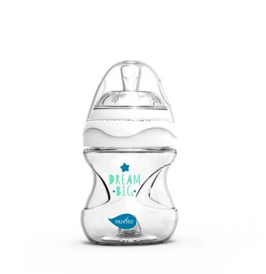 Nuvita Collection sklenená dojčenská fľaša 140ml - white - 6013