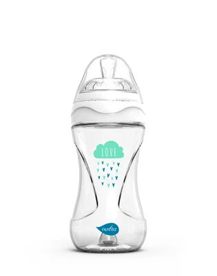 Nuvita Collection sklenená dojčenská fľaša 240ml - white - 6033