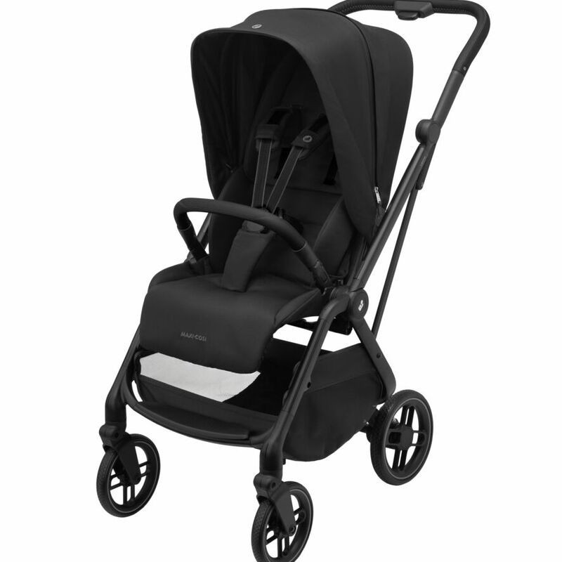 Maxi-Cosi Leona2 kočík 0–22 kg s rozširovateľnou korbou a autosedačkou – čierny